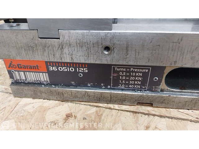 2x machine werkstukklem garant, nc125 - afbeelding 8 van  9