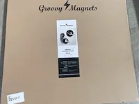 2x magneet sticker groovy magnets, writable, black - afbeelding 2 van  3