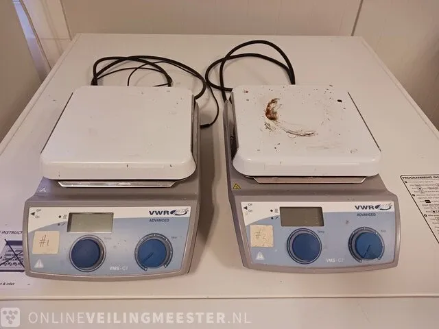 2x magneetroerder met verwamingsplaat vwr advanced, vms-c7 - afbeelding 1 van  8