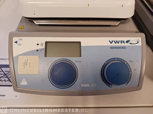 2x magneetroerder met verwamingsplaat vwr advanced, vms-c7 - afbeelding 3 van  8