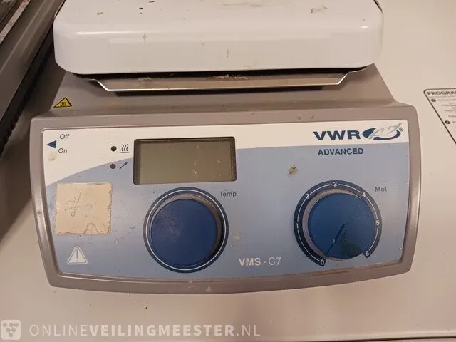 2x magneetroerder met verwamingsplaat vwr advanced, vms-c7 - afbeelding 5 van  8
