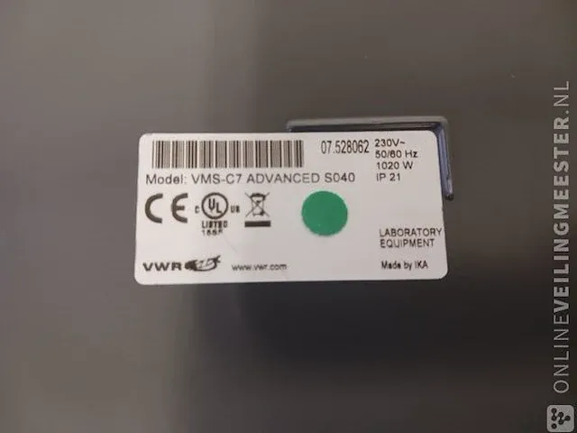 2x magneetroerder met verwamingsplaat vwr advanced, vms-c7 - afbeelding 8 van  8