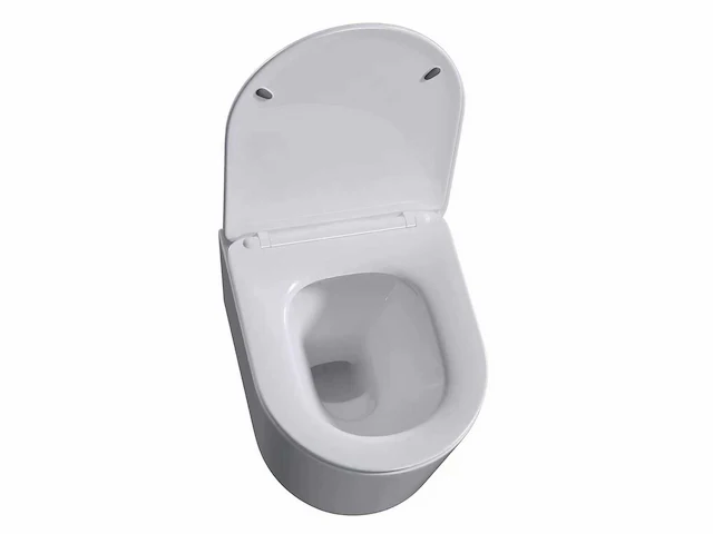 2x mawialux compact inbouw wandclosetten met closetzittingen glans wit - afbeelding 5 van  8