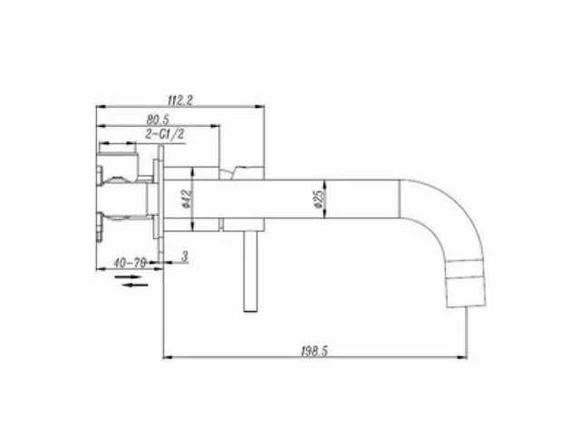 2x mawialux inbouw muurkraan - chroom - afbeelding 5 van  9