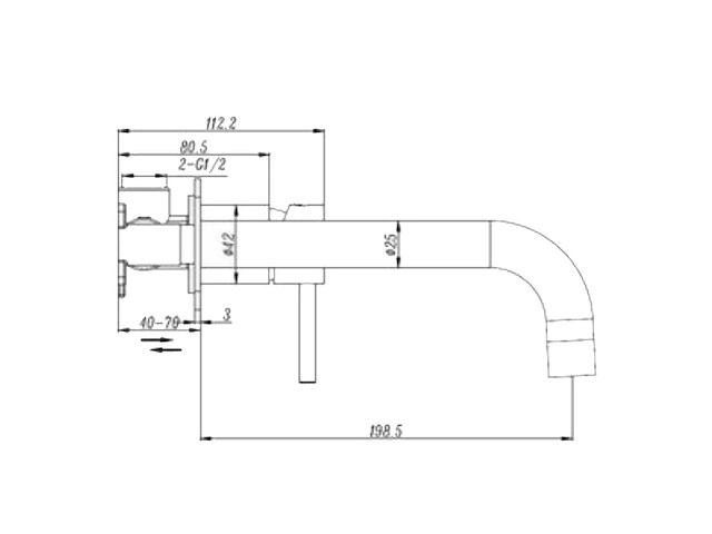 2x mawialux inbouw muurkraan - chroom - afbeelding 6 van  9