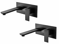 2x mawialux inbouw wastafelkraan - digitaal display - mat zwart - afbeelding 1 van  6