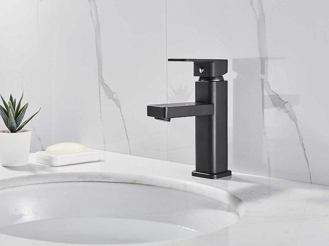 2x mawialux wastafelkraan - mat zwart - afbeelding 12 van  32