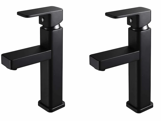 2x mawialux wastafelkraan mat zwart of chroom - afbeelding 1 van  32