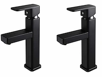 2x mawialux wastafelkraan mat zwart of chroom - afbeelding 1 van  32