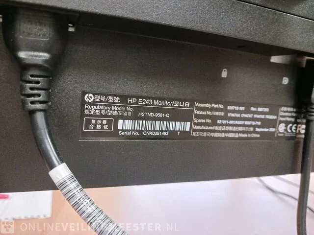 2x monitor hp e243, met dockingstation usb-c multi-stream technology - afbeelding 3 van  7