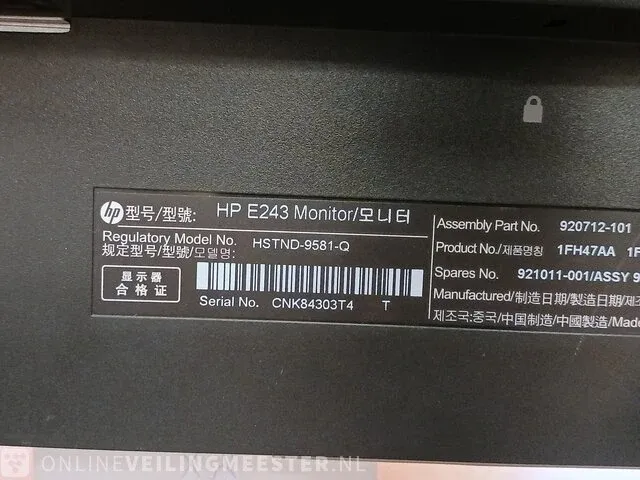2x monitor hp e243, met dockingstation usb-c multi-stream technology - afbeelding 5 van  7