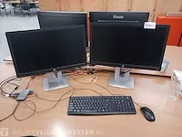 2x monitor hp, elite display e232 met dockingstation e-tec