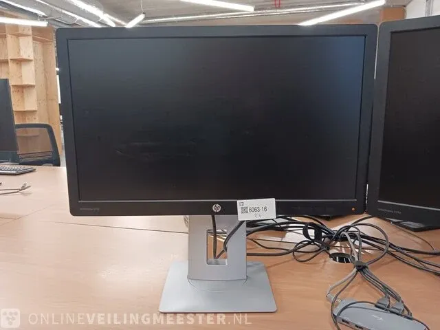 2x monitor hp elitedisplay e232, met dockinstation e-tec - afbeelding 2 van  6