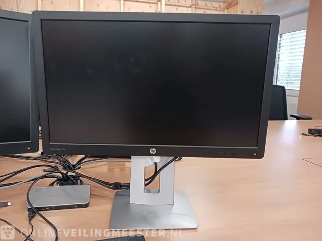2x monitor hp elitedisplay e232, met dokcingstation usb-c multi-stream technology - afbeelding 2 van  7