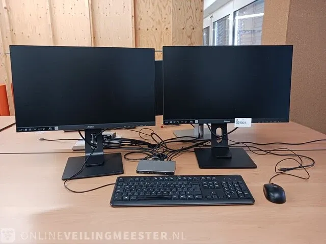 2x monitor iiyama pro lite 24", met dockingstation usb-c multi-stream technology - afbeelding 1 van  7