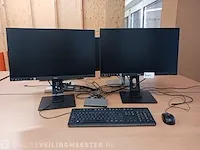 2x monitor iiyama pro lite 24", met dockingstation usb-c multi-stream technology