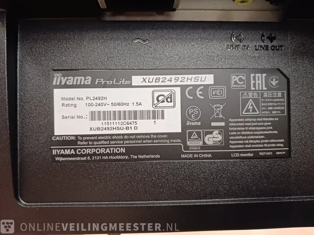 2x monitor iiyama pro lite 24" - afbeelding 5 van  6