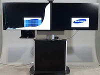 2x monitor op 1x standaard samsung, lh46msplbb - afbeelding 1 van  18