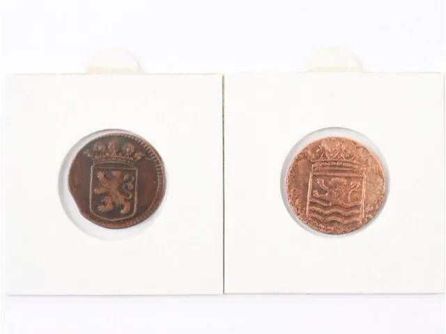 2x munten v.o.c. 1734, 1752 - afbeelding 2 van  2