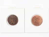 2x munten v.o.c. 1734, 1752 - afbeelding 2 van  2