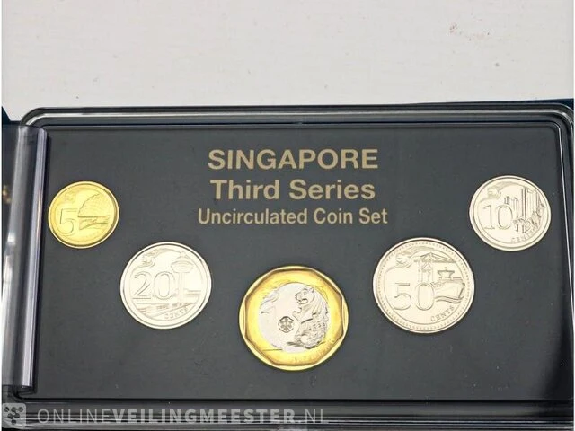 2x muntset unc singapore - afbeelding 3 van  8