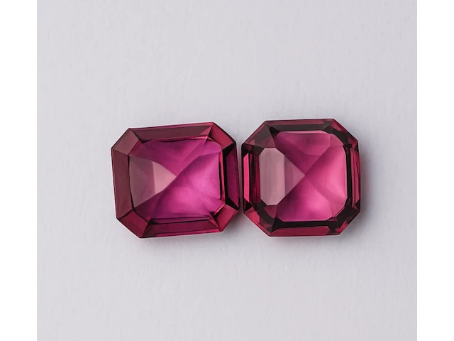 2x natuurlijk garnet - 2.25ct, roze - afbeelding 2 van  2