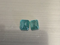 2x natuurlijke emerald - 2.70ct, groen - afbeelding 1 van  3