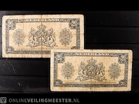2x nederlandse bankbiljetten 1945 - afbeelding 2 van  2