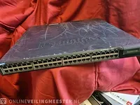 2x network switch juniper, ex4200 48 ports / 8poe, donkergrijs / antraciet - afbeelding 1 van  10