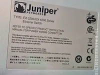 2x network switch juniper, ex4200 48 ports / 8poe, donkergrijs / antraciet - afbeelding 7 van  10