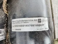 2x nieuwe hydraulische cilinders servi, cd210ss140/70x1350hrt, zwart - afbeelding 3 van  3