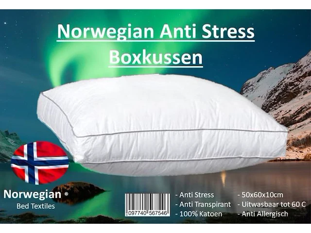 2x norwegian anti-stress boxkussen - afbeelding 1 van  2