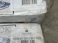2x opklapbed/vouwbed met matras 80x190 troonz, venetia royal - afbeelding 6 van  7