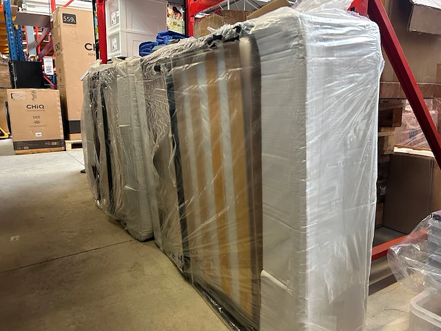 2x opklapbed/vouwbed met matras 90x200 troonz, verona - afbeelding 2 van  3
