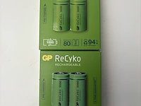 2x oplaadbare c batterijen gp recyko - afbeelding 1 van  1