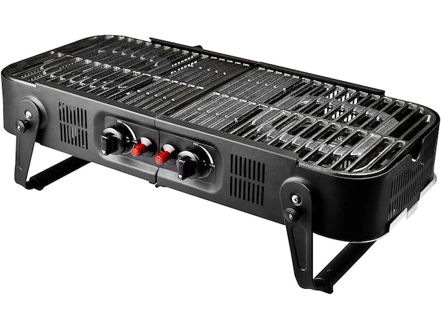 2x opvouwbare gasbarbecue met transporttas - afbeelding 1 van  2