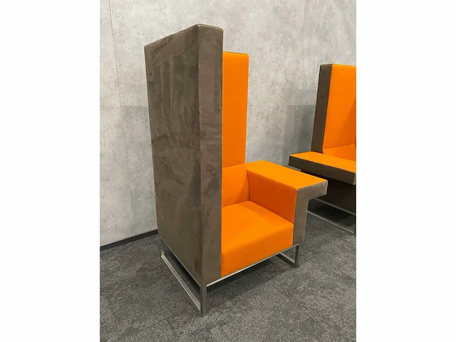 2x palau bricks - akoestische design fauteuil - suède - afbeelding 3 van  15