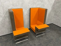 2x palau bricks - akoestische design fauteuil - suède - afbeelding 5 van  15