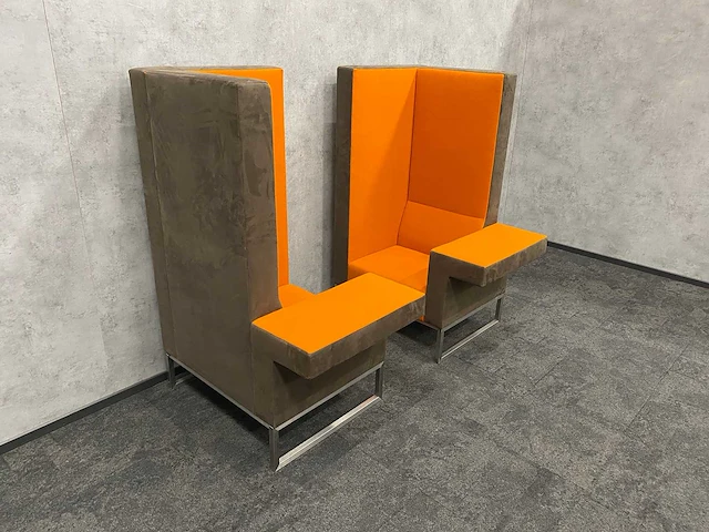 2x palau bricks - akoestische design fauteuil - suède - afbeelding 6 van  15