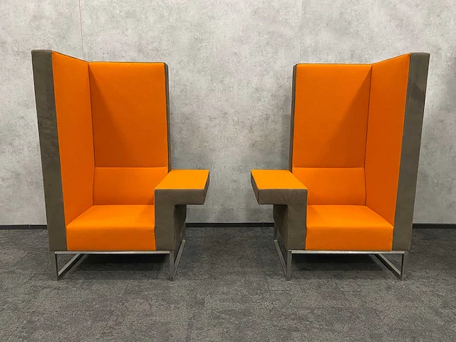 2x palau bricks - akoestische design fauteuil - suède - afbeelding 1 van  15
