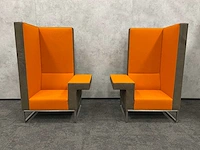 2x palau bricks - akoestische design fauteuil - suède - afbeelding 1 van  15