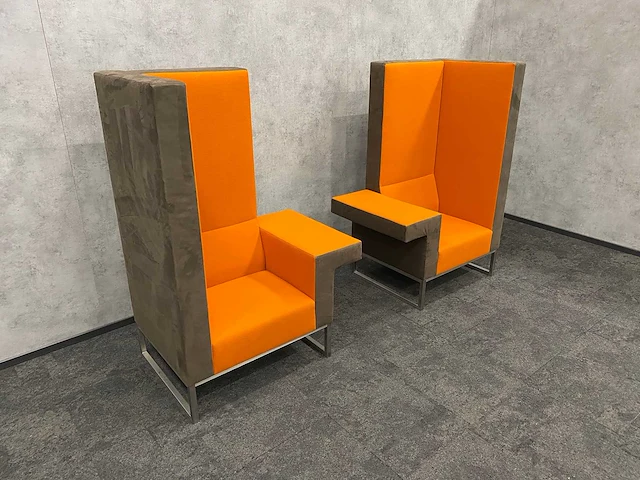 2x palau bricks - akoestische design fauteuil - suède - afbeelding 8 van  15