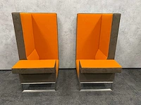 2x palau bricks - akoestische design fauteuil - suède - afbeelding 9 van  15