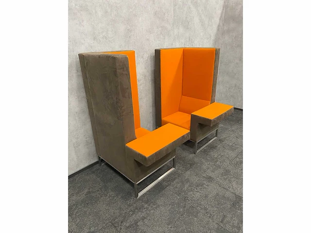 2x palau bricks - akoestische design fauteuil - suède - afbeelding 10 van  15
