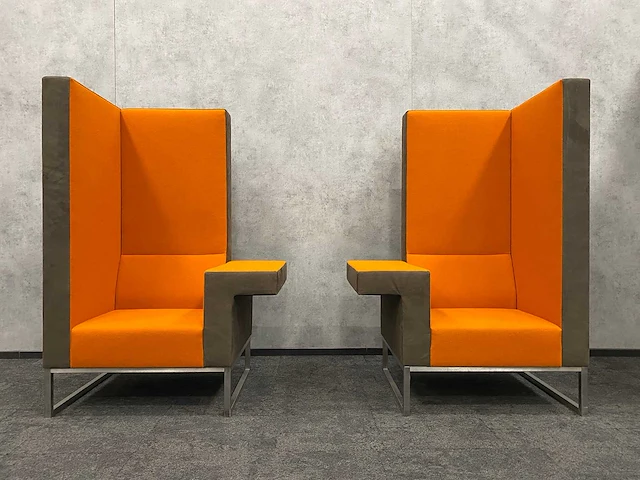 2x palau bricks - akoestische design fauteuil - suède - afbeelding 11 van  15