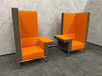 2x palau bricks - akoestische design fauteuil - suède - afbeelding 12 van  15