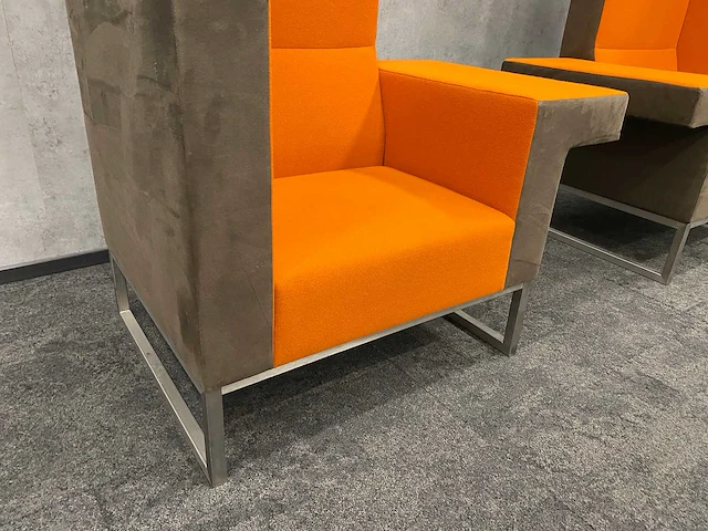 2x palau bricks - akoestische design fauteuil - suède - afbeelding 14 van  15