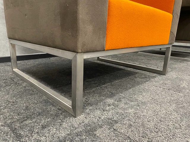 2x palau bricks - akoestische design fauteuil - suède - afbeelding 15 van  15