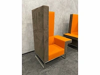 2x palau bricks - akoestische design fauteuil - suède - afbeelding 3 van  15