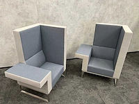 2x palau bricks - design fauteuil - blauw, grijs - afbeelding 4 van  12